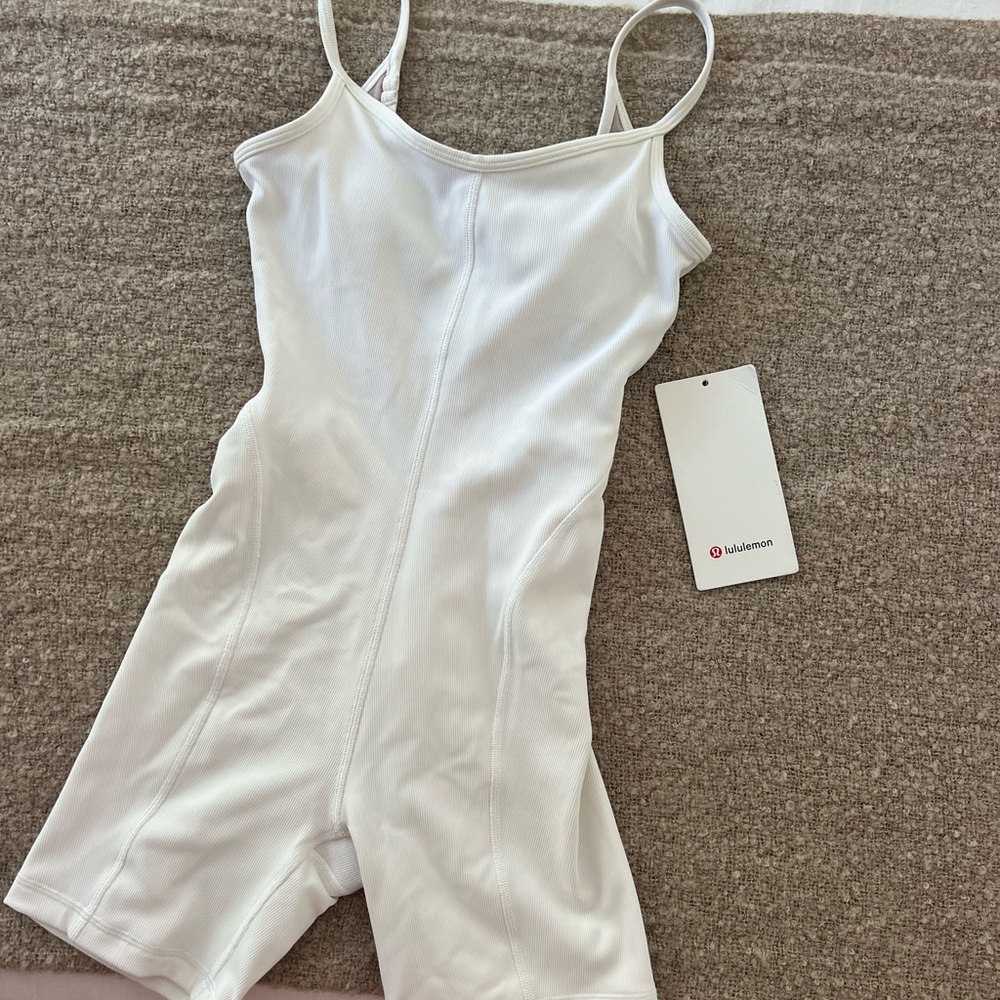 Ribbed Contoured Unitard 6”L